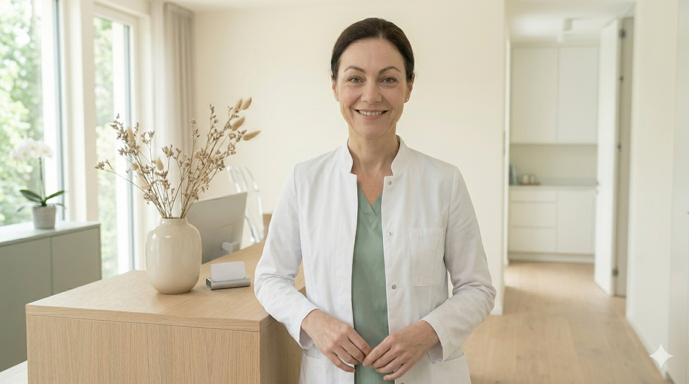 North Peak Dental clinician welcoming patients in the front office